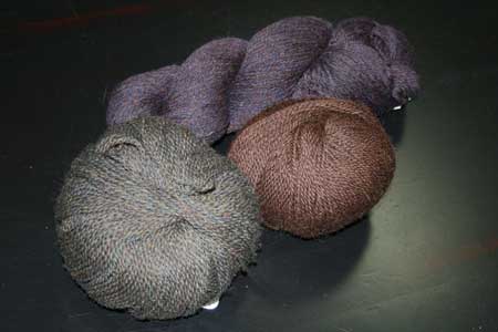 The three yarns in the composite